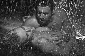 Couples sex in the rain